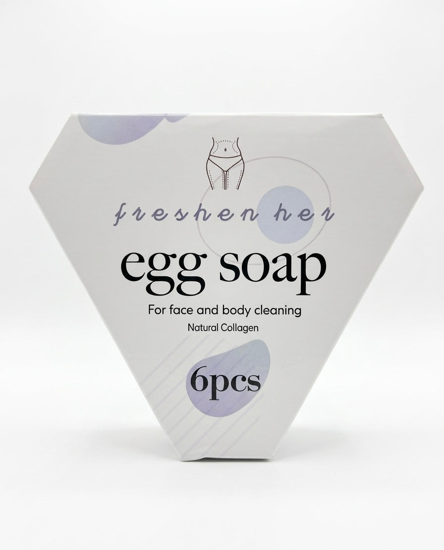 Egg Soap (Mesh bag included- for best results, lather & use soap while in the mesh bag)