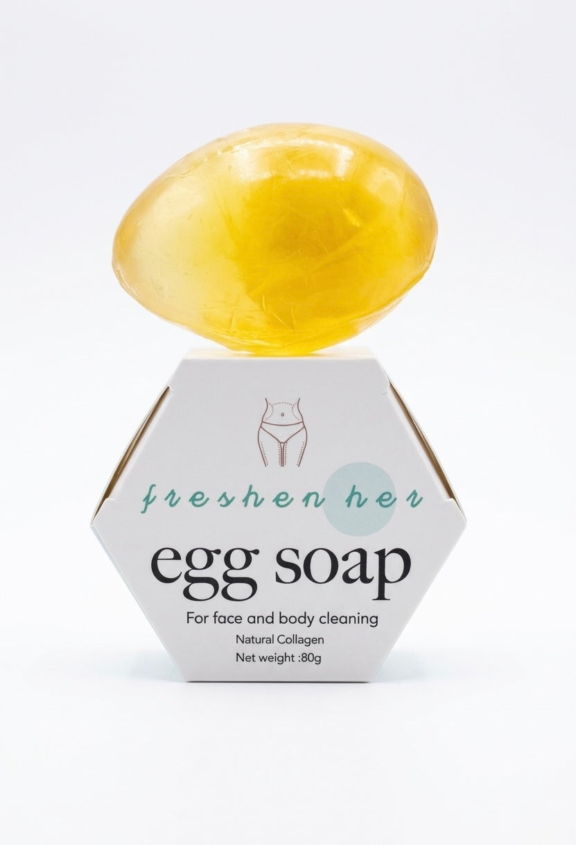 Egg Soap (Mesh bag included- for best results, lather & use soap while in the mesh bag)